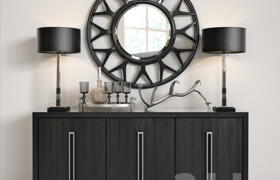 Lexington Targa Buffet &amp; Esprit Round Mirror