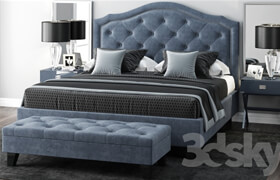 Bed LuXeo Brentwood Queen Tufted  ​