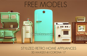 3D Models Stylized Retro Appliances  Alberto Hernandez