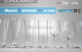 Beer Glass Collection Maya Arnold V-Ray OBJ By Longobardi G
