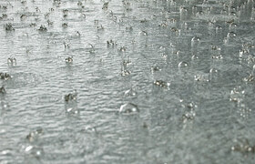 Splashes of raindrops