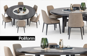 Poliform Sophie chair Home Hotel table