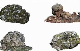 Cgtrader - Low poly Realistic Mossy Rock Pack 10A Low-poly 3D model