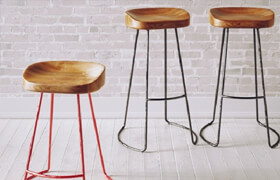 Wisteria Smart & Sleek Stool - 3d model