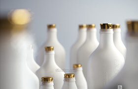 Milkbottles With Golden Cap  Exorbitart Shop