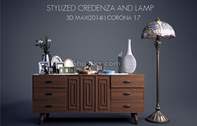 Model Credenza And Lamp  Alberto Hernandez
