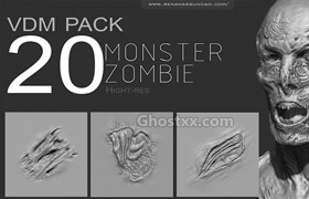 Artstation - Zbrush - ZombieMonster VDM PACK