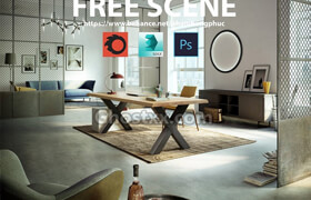 The Men Office – Free 3D Scene  PhamPhuc