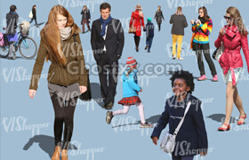 VIShopper 12 free cut out autumn people