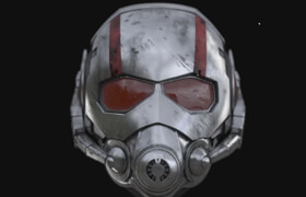 Gumroad - Texturing and Rendering Ant-Man Helmet in Modo Using V-Ray Next  (2019) with Leouvon