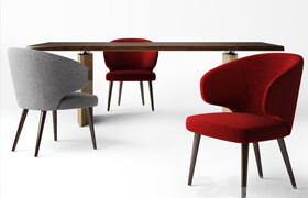 Minotti: chair ASTON, table MORGAN