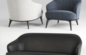 Sofa and chair minotti leslie