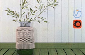 Pottery Barn Macrame Vase