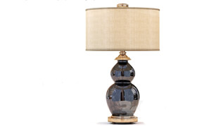 Uttermost Literno Table Lamp in Blue with Linen Shade