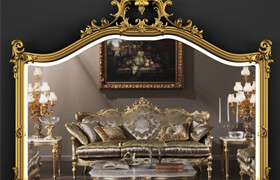 Ornate Giltwood Frame Formal Mirror