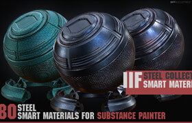 ArtStation Marketplace - IIF STEEL COLLECTION +80 Smart Materials SP