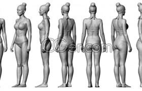 3D Scan Store - Shaded Female 05 pose 09
