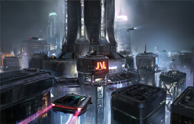 John Wallin Liberto - Environment concept art tutorial - cityscape