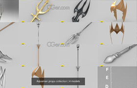 Cgtrader - Aquaman props collection