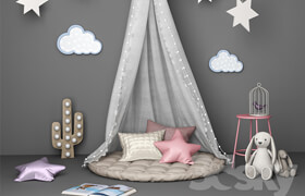 Decorative set for children with canopy  ​