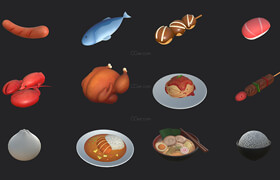 Cgtrader - Cartoon Food Pack 2 3D model