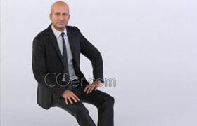 Cgtrader - Dave 0249 Man in a suit Sitting, Looking up, Legs crossed 3D model