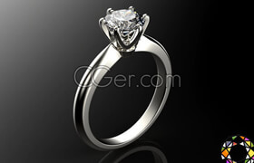 Cgtrader - Engagement ring set 0068 3D print model