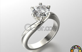 Cgtrader - Engagement ring with set of sizes 0073 3D print model
