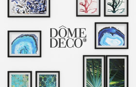 Dome deco set of paintings