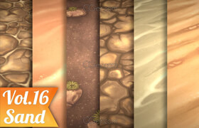 Cgtrader - Stylized Sand Vol 16 - Hand Painted Texture Pack Texture