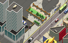 Cgtrader - Low Poly Modular City Pack VR  AR  low-poly 3d model