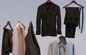 ​Men&#39;s suit on a hanger