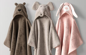 RH / ANIMAL HOODED TOWELS