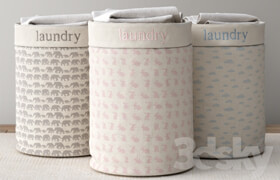 RH / NURSERY CANVAS HAMPER