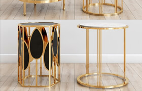 Gold side tables