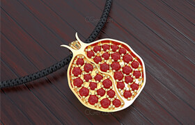 Cgtrader - Pendant Pomegranate 3D model