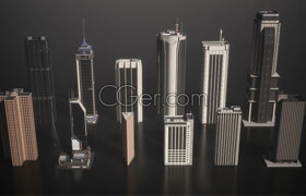 KitBash3D - Mini Kit Skylines - 3dmodel