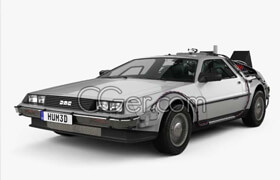 Hum3d - DeLorean DMC-12 BTTF II 1981 3D Model