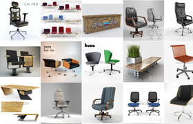 3ddd/3dsky Furniture Office furniture 办公家具