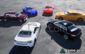 Cgtrader - The Bundle of six cars - UE4 Project Low-poly 3D model