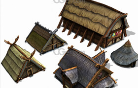 Cgtrader - Viking Building Pack VR  AR  low-poly 3d model