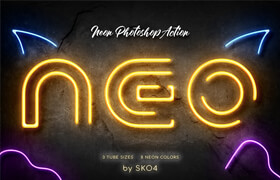 Graphicriver - neon photoshop action