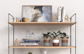 A set of shelves