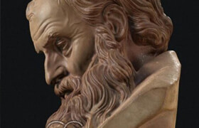 Old ManMarble Bust 3dmodel