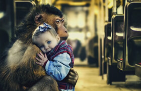 Photoserge - The Maternal Monkey Photo Composite