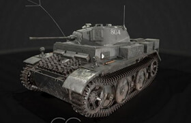 WW2 Tank PzKpfw 2 Ausf L - 3dmodel