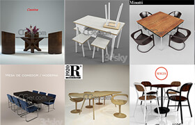3dsky/3ddd Furniture Table + Chair（桌椅组合）P1