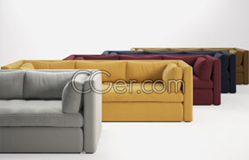 Designconnected pro models - Hackney 3-Seater Sofa