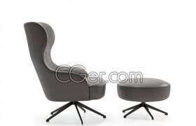Designconnected pro models - MELANIA ARMCHAIR AND POUF