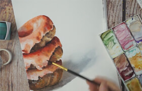 Udemy - Watercolor For Beginners- Learn Basics & Paint Fun Donuts